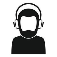 Podcast speaker icon, simple style vector