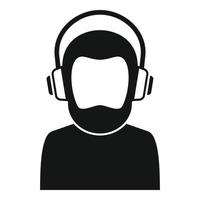 icono de altavoz de podcast, estilo simple vector