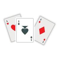 Playing cards icon, flat style vector