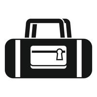 icono de bolsa de deporte, estilo simple vector