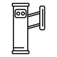 Card turnstile icon, outline style vector