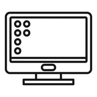 Monitor operating system icon, outline style vector
