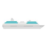 Yacht icon, flat style vector