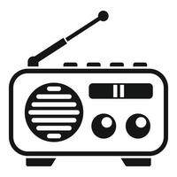 Nursing radio icon, simple style vector