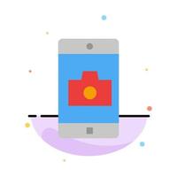 Application Mobile Mobile Application Camera Abstract Flat Color Icon Template vector