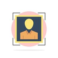 User User ID Id Profile Image Abstract Circle Background Flat color Icon vector