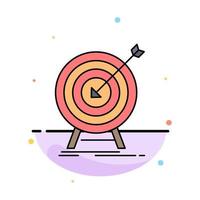 goal hit market success target Flat Color Icon Vector