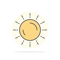 sun weather sunset sunrise summer Flat Color Icon Vector