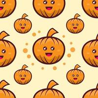 cute pumpkin pattern design vector