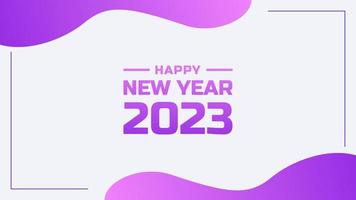 feliz año nuevo 2023 fondo con color morado vector