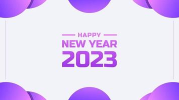 HAPPY NEW YEAR 2023 BACKGROUND WITH PURPLE COLOR vector