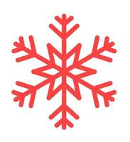 Snowflake flat icon isolated. Christmas snowflake flat illustration isolated. Festive vector decorative element