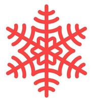 Snowflake flat icon isolated. Christmas snowflake flat illustration isolated. Festive vector decorative element