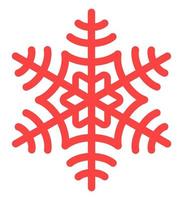 Snowflake flat icon isolated. Christmas snowflake flat illustration isolated. Festive vector decorative element