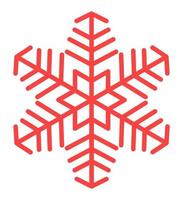 icono plano de copo de nieve aislado. ilustración plana de copo de nieve de navidad aislado. elemento decorativo vector festivo