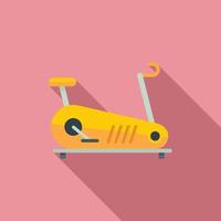 Exercise bike activity icon, flat style vector