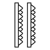 Soundproofing foam icon, outline style vector