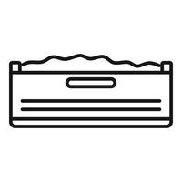 Fertilizer wood box icon, outline style vector