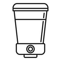 Soap wall dispenser icon, outline style vector