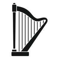 Harp ancient icon, simple style vector