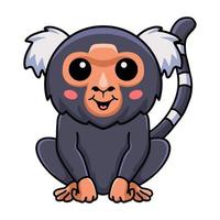 Cute pygmy marmoset monkey cartoon vector