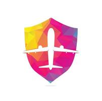 plantilla de logotipo de diseño de ilustración vectorial de icono de avión, logotipo de empresa de avión, logotipo de viaje, vector