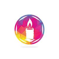 Candle logo design illustration. Abstract Candle fire logo vector template.