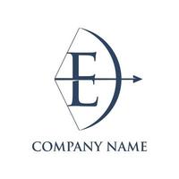 Initial E Bow logo vector