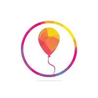 Balloon logo design. Happiness logotype concept. Celebration air balloon symbol. vector