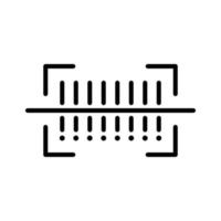 Barcode scanning icon in line style design isolated on white background. Editable stroke. vector