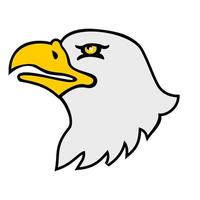 Bald Eagle or Sea Eagle Side View Mascot Retro Style vector