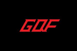 diseño de logotipo de letra y alfabeto gqf vector