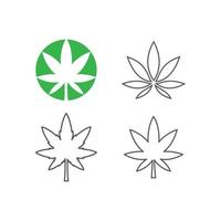 canabis leaf illustration vector