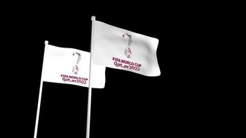 qatar wereld kop vlag.appel prores 4444 video