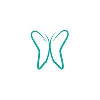 logo de mariposa de belleza vector