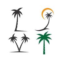 Palm tree summer illustration vector