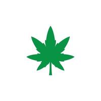 logotipo de la hoja de cannabis vector