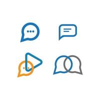 Speech bubble icon vector