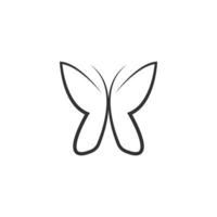 logo de mariposa de belleza vector