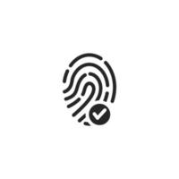 Vector sign of Fingerprint symbol is isolated on a white background. vector illustration icon color editable.