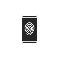 Vector sign of Fingerprint symbol is isolated on a white background. vector illustration icon color editable.