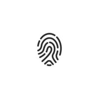 Vector sign of Fingerprint symbol is isolated on a white background. vector illustration icon color editable.