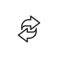 Vector sign of Recycle symbol is isolated on a white background. vector illustration icon color editable.