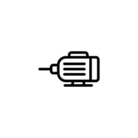 Vector sign of electric motor symbol is isolated on a white background. vector illustration icon color editable.