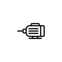 Vector sign of electric motor symbol is isolated on a white background. vector illustration icon color editable.