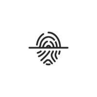 Vector sign of Fingerprint symbol is isolated on a white background. vector illustration icon color editable.