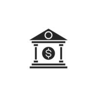 Vector sign of bank symbol is isolated on a white background. vector illustration icon color editable.