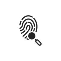 Vector sign of Fingerprint symbol is isolated on a white background. vector illustration icon color editable.