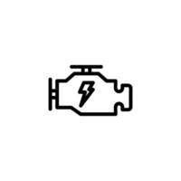 el signo vectorial del símbolo del motor eléctrico está aislado en un fondo blanco. color de icono de ilustración vectorial editable. vector