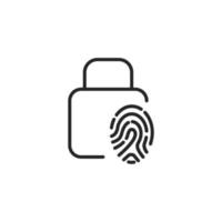 Vector sign of Fingerprint symbol is isolated on a white background. vector illustration icon color editable.